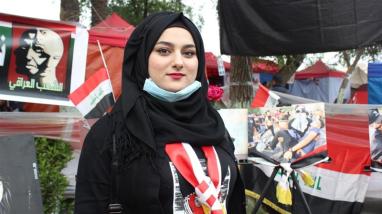 Tiba_ 23 anni, afferma di ritenere che gli scioperi della scuola costringano i politici a fare concessioni ai manifestanti _Arwa Ibrahim _ Al Jazeera
