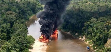 La task force distrugge 60 miniere d'oro illegali nello stato di Amazonas_ Foto_ Ibama