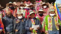 Ayllus dell'Organizzazione della Marka Qaqachaca di Oruro esprime il loro rifiuto del rinvio delle elezioni_ Credit-Capture Kawsachun Coca