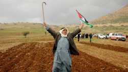 durante una protesta contro il piano mediorientale del presidente americano Donald Trump nella valle del Giordano _Raneen Sawafta _Reuters